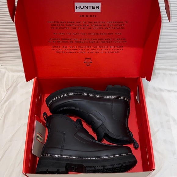 Hunter Refined Stitch Detail Rubber Loafer Ankle Boots - Picture 8 of 9